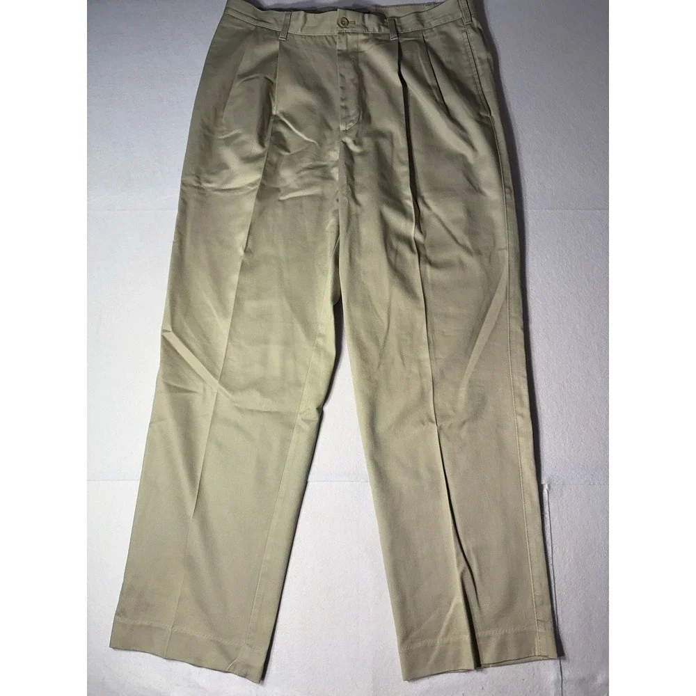 Izod Beige/tan/khaki Pleated dress pants 36x32